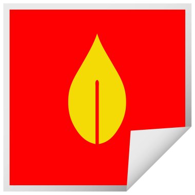 etiket karikatür bir sonbahar yaprak peeling Meydanı