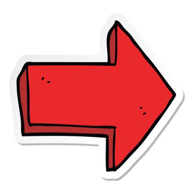 etiket bir karikatür işaret eden ok