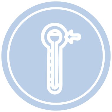 yüksek sıcaklık dairesel simgesi simgesi