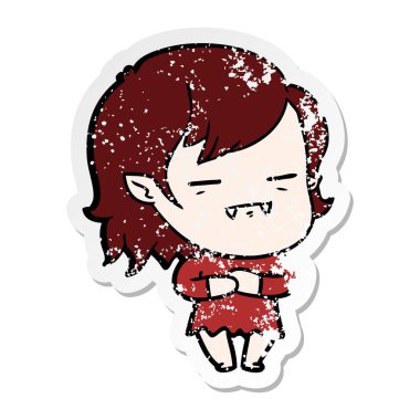 bir çizgi film ölümsüz vampir kızın sıkıntılı etiket