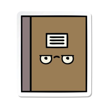 sevimli çizgi Notebook etiket