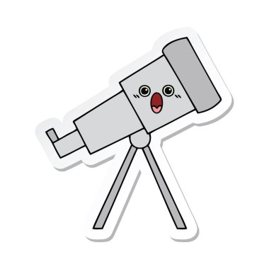 sevimli çizgi Teleskobu etiket