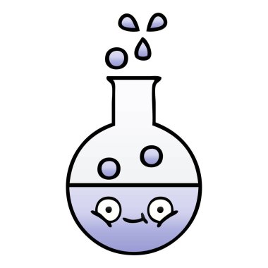 Degrade gölgeli çizgi film tüp