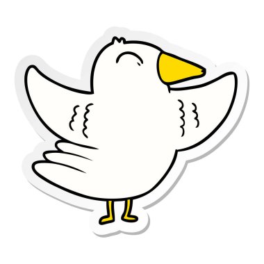 bir karikatür kuş sıkıntılı etiket