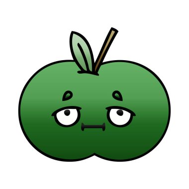 Sulu bir Apple Gradient gölgeli çizgi film