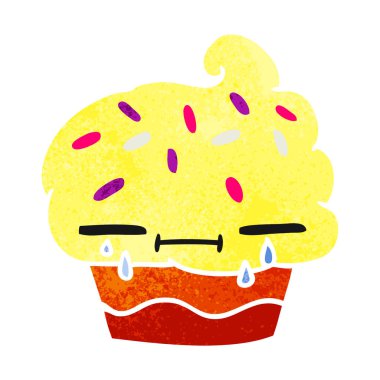 Ağlayan Kek, serbest el çekilmiş retro çizgi film