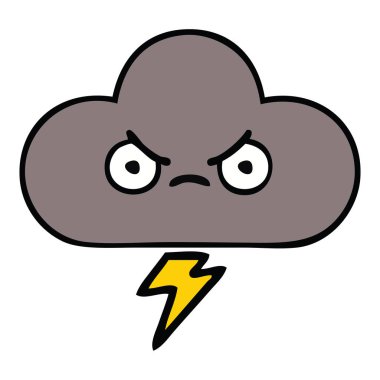 bir fırtına bulutu, sevimli çizgi