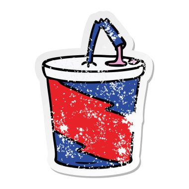 elle çizilmiş etiket karikatür doodle fastfood içki sıkıntılı