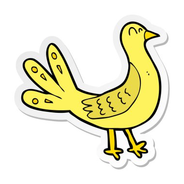bir karikatür kuş Sticker
