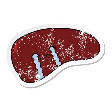 bir karikatür karaciğer ağlama sıkıntılı etiket