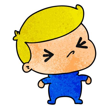 kawaii bebek şirin dokulu karikatür çizimi