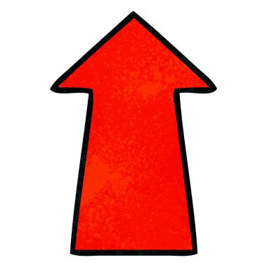 ilginç el çizilmiş karikatür oku