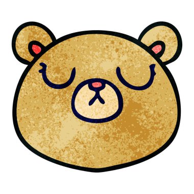 ilginç elle çizilmiş karikatür ayı