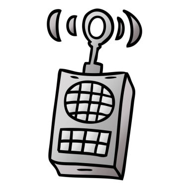 elle çizilmiş degrade çizgi film doodle bir volki tolki