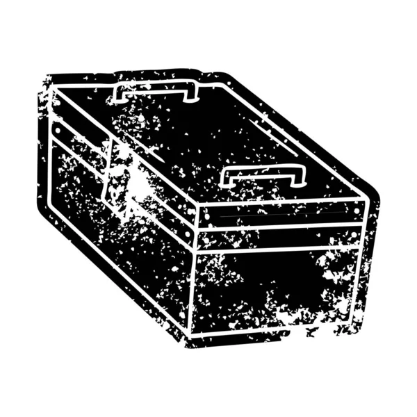Grunge Nødlidende Ikon Metal Værktøjskasse – Stock-vektor