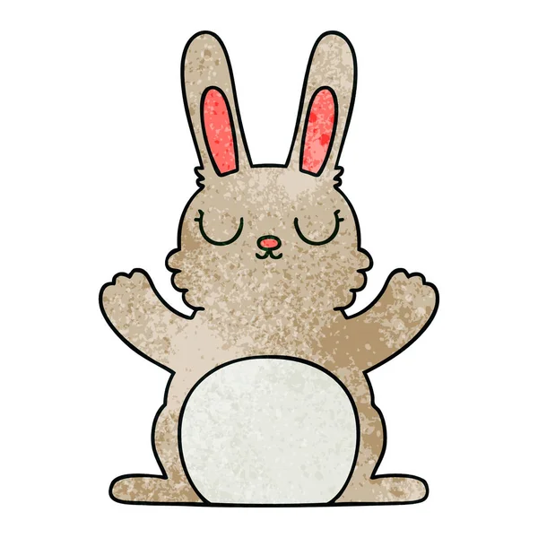 Çizilmiş Ilginç Karikatür Tavşan — Stok Vektör