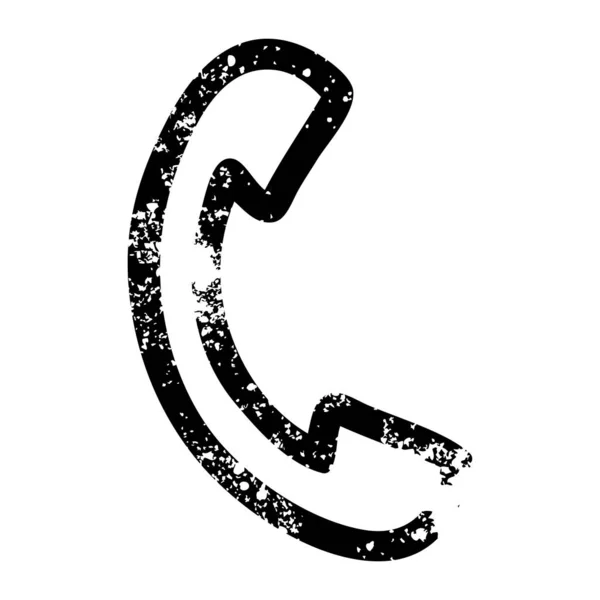 Telefonní Sluchátko Ikona Symbol — Stockový vektor