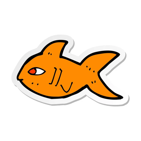 Pegatina de un pez de dibujos animados — Vector de stock