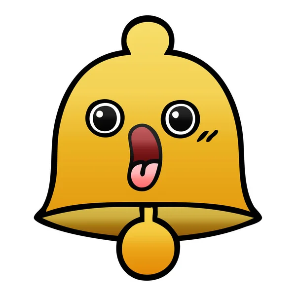 Gradient grijs cartoon bell — Stockvector