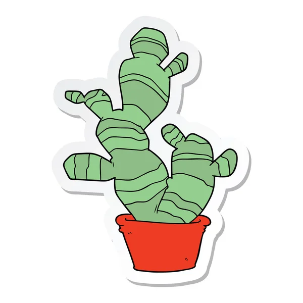 Nálepka Kreslený Kaktus — Stockový vektor