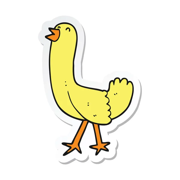Sticker Cartoon Bird — Stock Vector