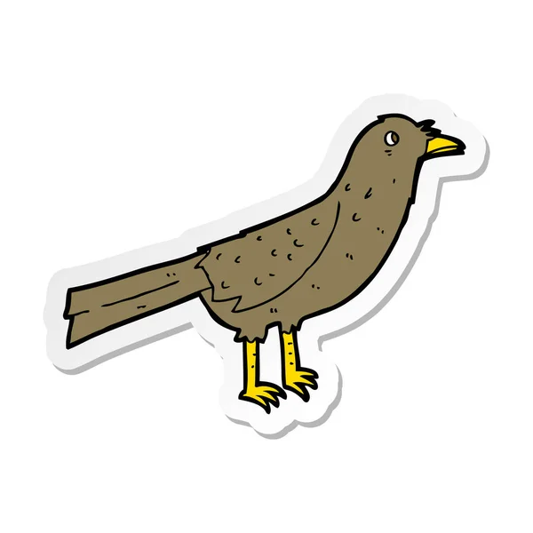 Sticker van een vogel cartoon — Stockvector