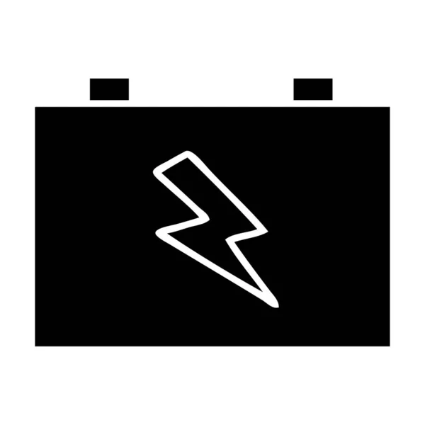 Flaches Symbol Einer Autobatterie — Stockvektor