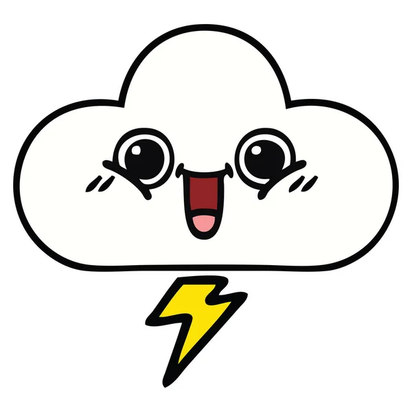 Cute cartoon storm cloud — Stock Vector