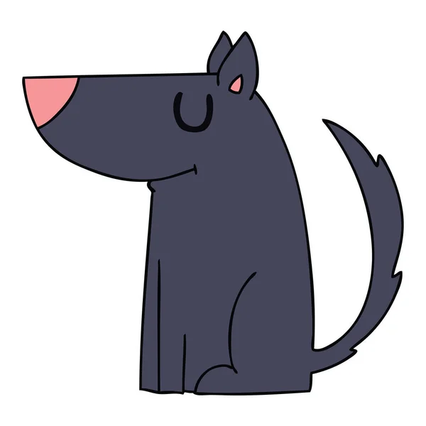 Bizarní rukou nakreslené karikatuře pes — Stockový vektor