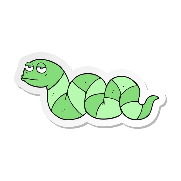 Autocollant Serpent Ennuyé Dessin Animé — Image vectorielle