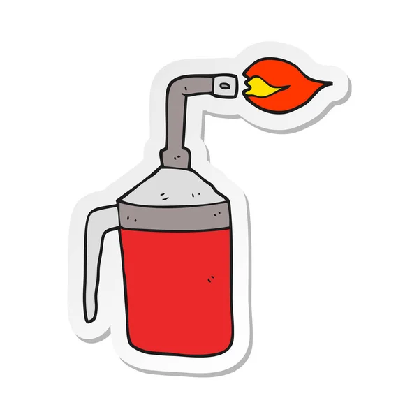 Sticker Cartoon Blow Torch — Stock Vector