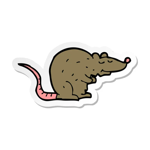 Aufkleber einer Cartoon-Ratte — Stockvektor