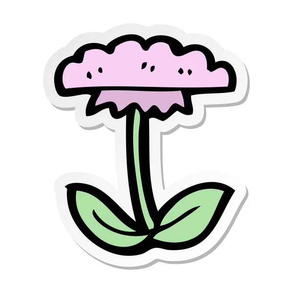 만화 꽃 상징의 스티커 — 스톡 벡터