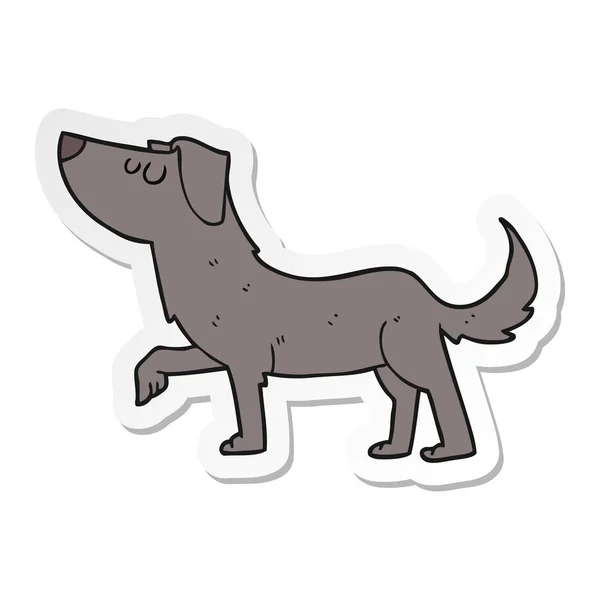 Pegatina Perro Dibujos Animados — Vector de stock