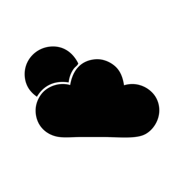 Flat symbol sunshine and cloud — Stock Vector