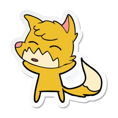 etiket karikatür tilki