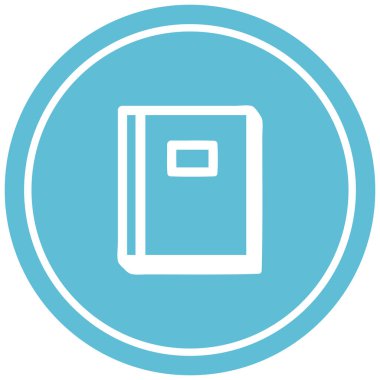 Eğitim kitap dairesel simgesi simgesi