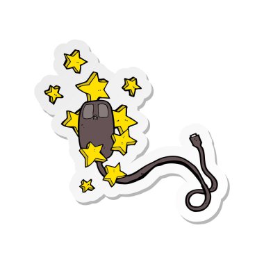 etiket bir karikatür bilgisayar fare