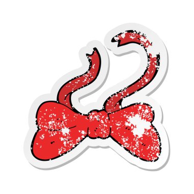 bir çizgi film fiyonk Retro sıkıntılı etiket