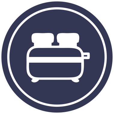 yanmış tost dairesel simgesi simgesi