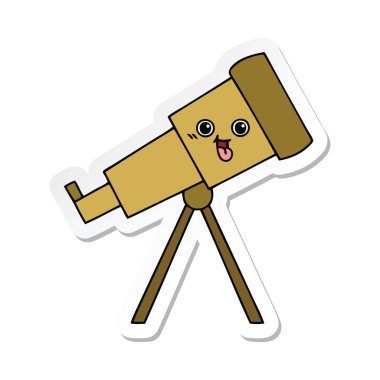 sevimli çizgi Teleskobu etiket