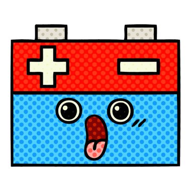 çizgi roman tarzı karikatür bir akü