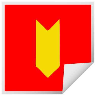 etiket karikatür bir madalya Şerit'in peeling Meydanı