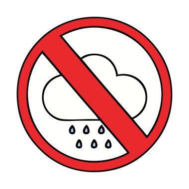 bir yağmur sevimli çizgi işareti izin