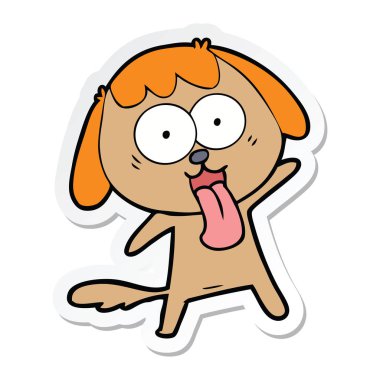 sevimli çizgi köpek etiket