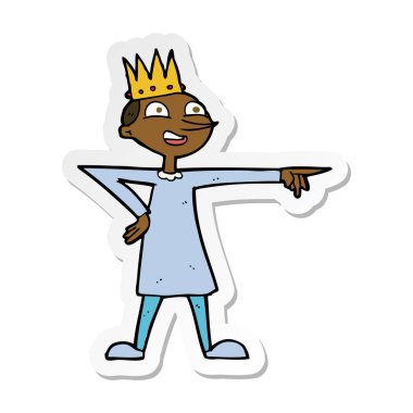 etiket bir karikatür işaret eden Prens