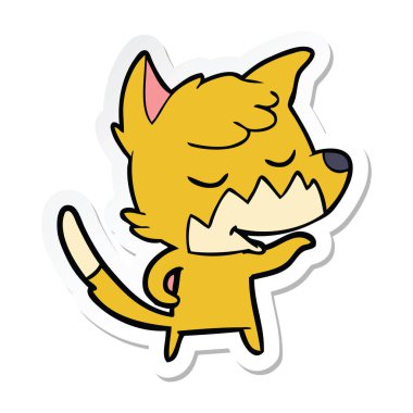 etiket dostu karikatür tilki