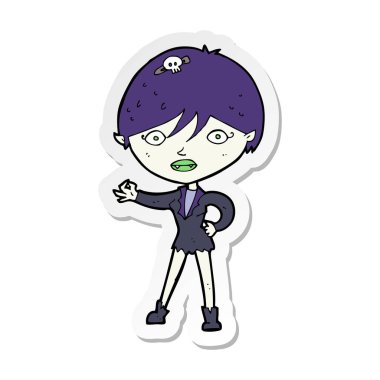 bir çizgi film vampir kız etiketi