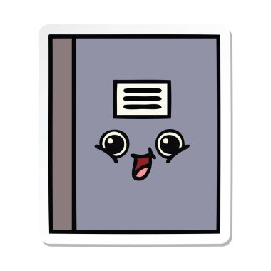 sevimli çizgi Notebook etiket