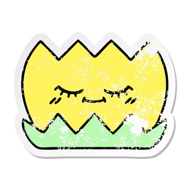 sevimli çizgi su lilly sıkıntılı etiket